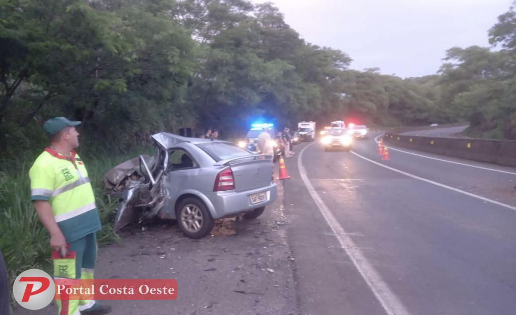Mãe e filha de 12 anos morrem em grave acidente na BR-277, em São Miguel do Iguaçu