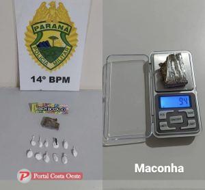 PM apreende drogas com adolescente no Ginásio Hugo Puhl em Santa Terezinha de Itaipu