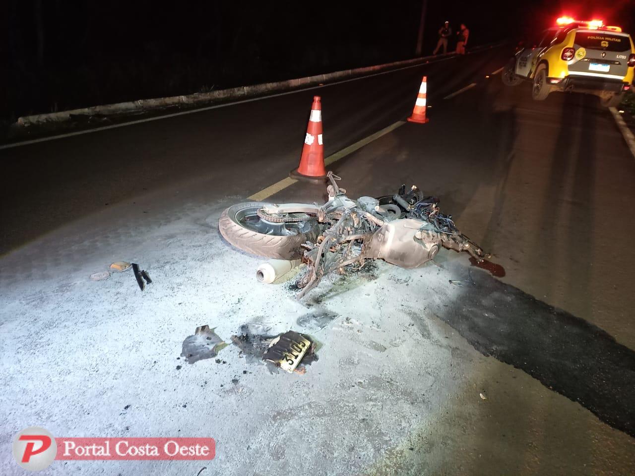 Jovem morre em acidente de trânsito na estrada da prainha em Santa Terezinha de Itaipu