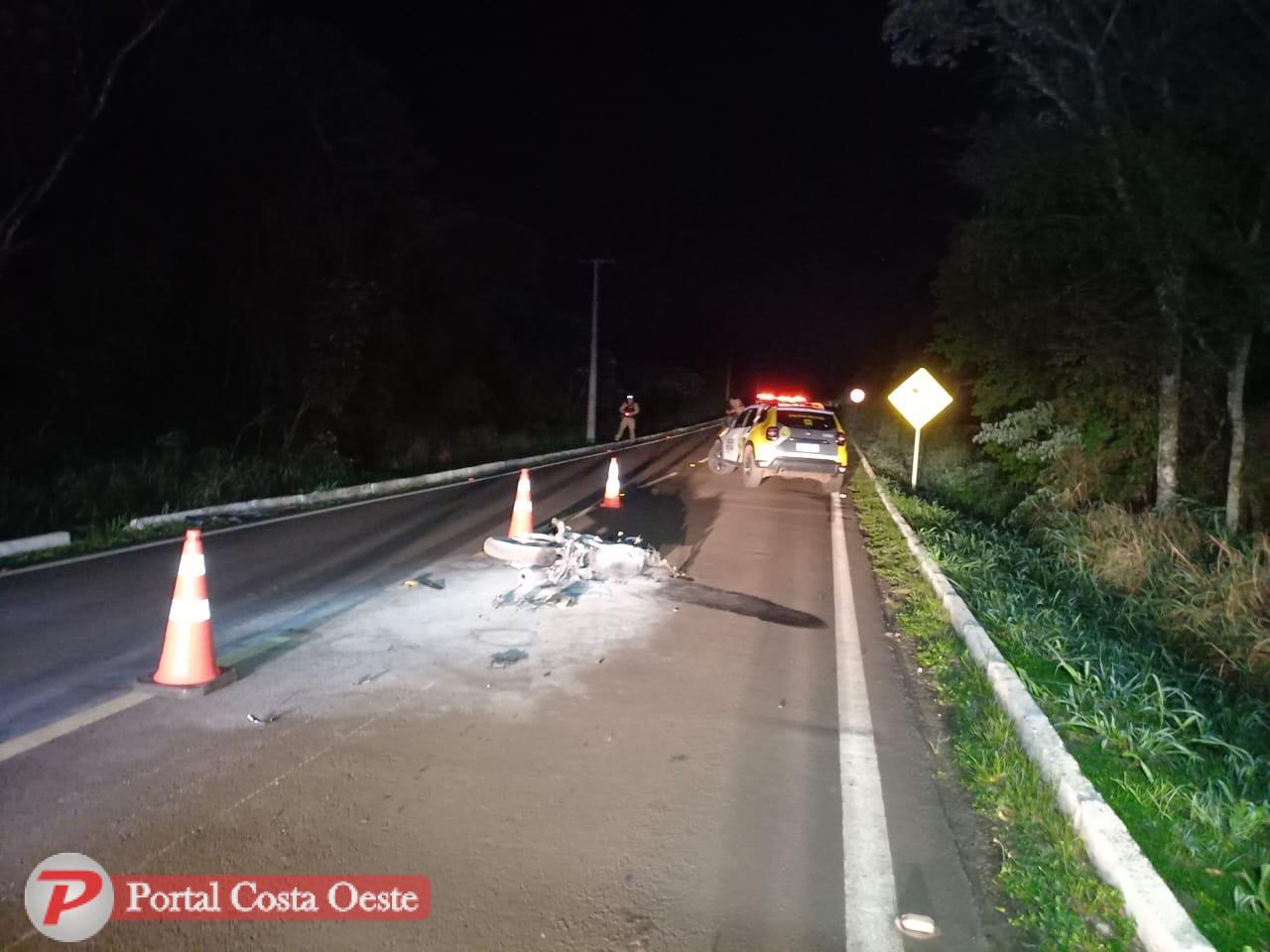 Jovem morre em acidente de trânsito na estrada da prainha em Santa Terezinha de Itaipu