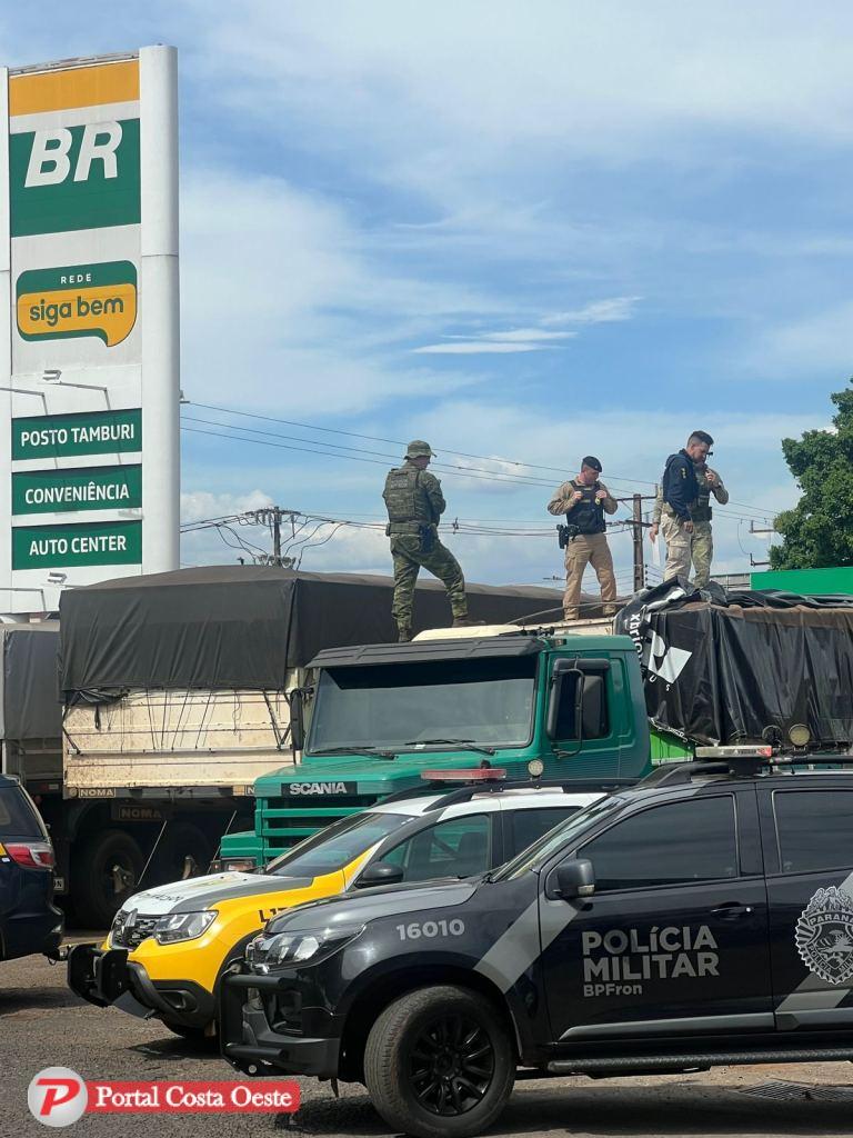 Ação Conjunta resulta na apreensão de carga milionária de cigarros contrabandeados em Santa Terezinha de Itaipu