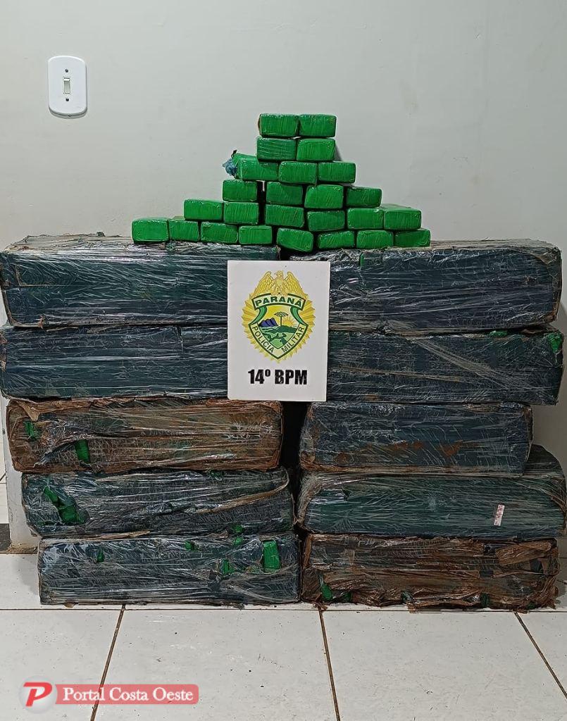 Quase 200 kg de maconha são apreendidos pela PM  em São Miguel do Iguaçu