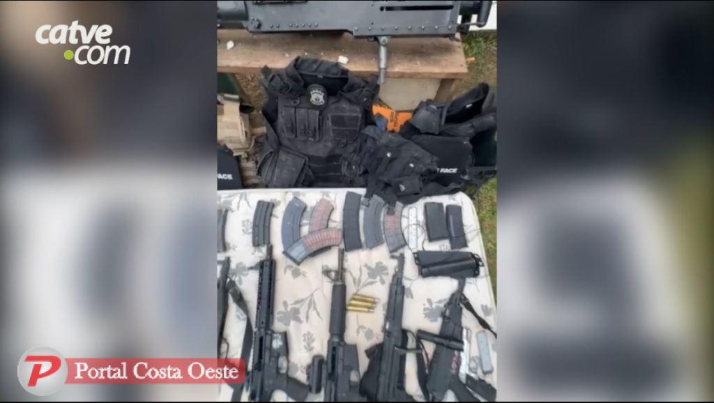 Polícia encontra arsenal com grupo que preparava assalto e 6 suspeitos morrem no Paraná