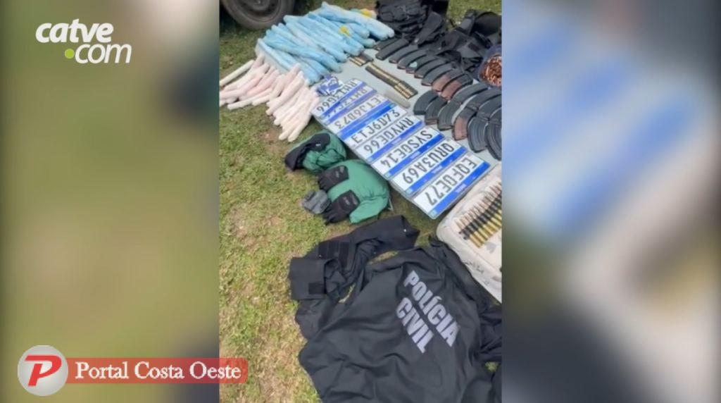 Polícia encontra arsenal com grupo que preparava assalto e 6 suspeitos morrem no Paraná