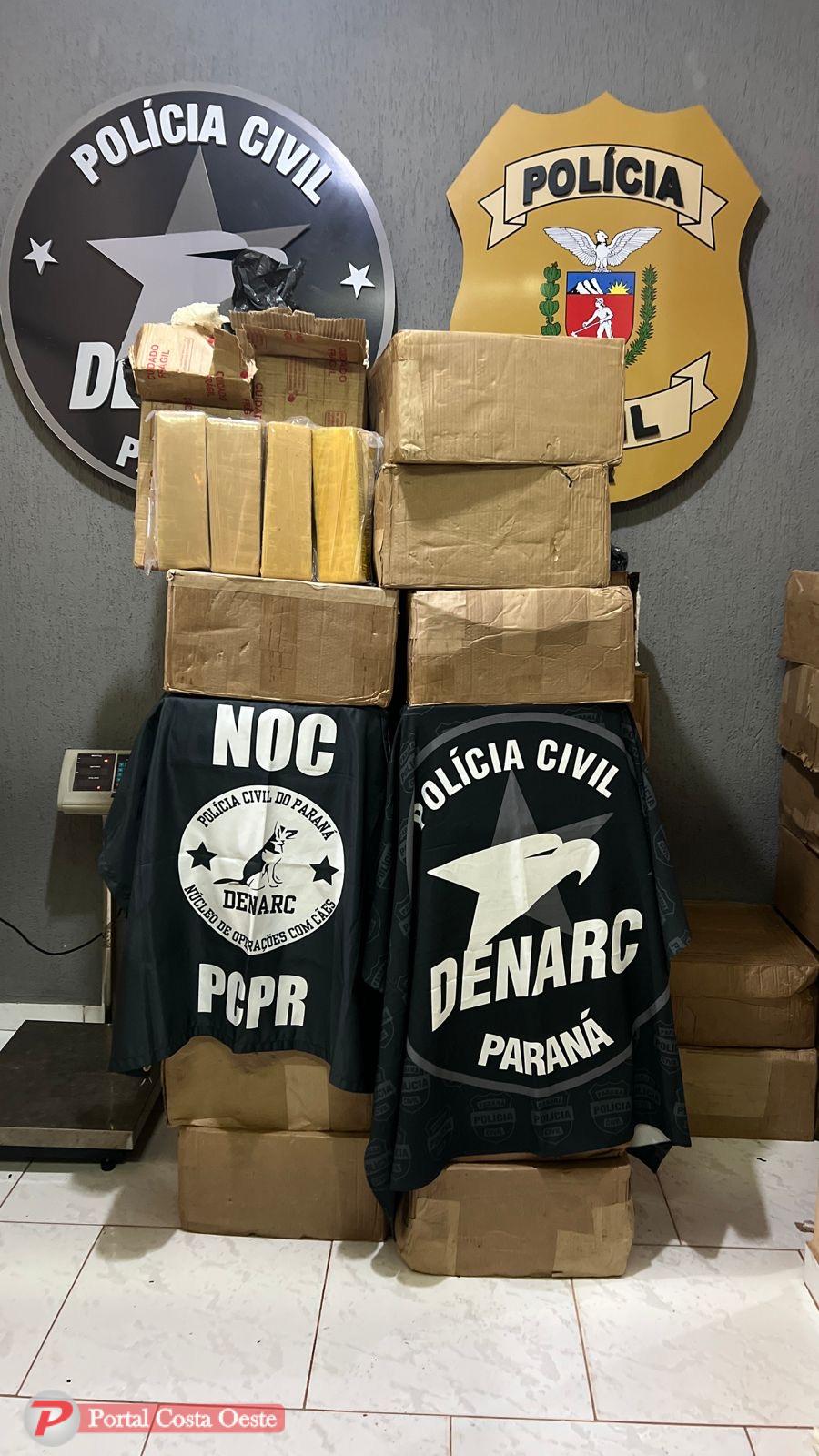 DENARC apreende 807 quilos de maconha em carreta durante operação em São Miguel do Iguaçu