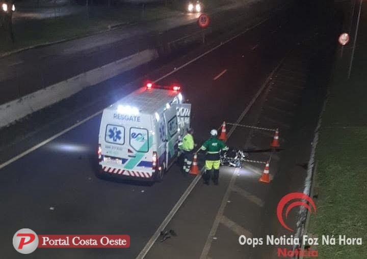 Motociclista morre após ser atingido por carro que fugiu do local na BR-277, em Santa Terezinha de Itaipu