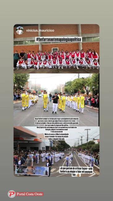 Suposta coação por cor de uniforme em desfile cívico gera revolta em Vera Cruz do Oeste