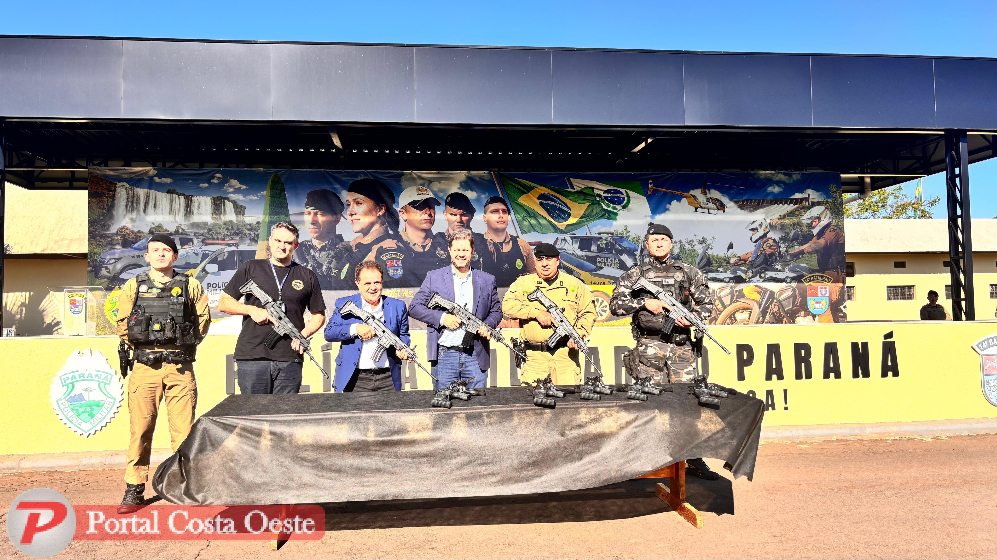 Polícia Militar de Foz do Iguaçu recebe armamento por indicação do deputado Batatinha