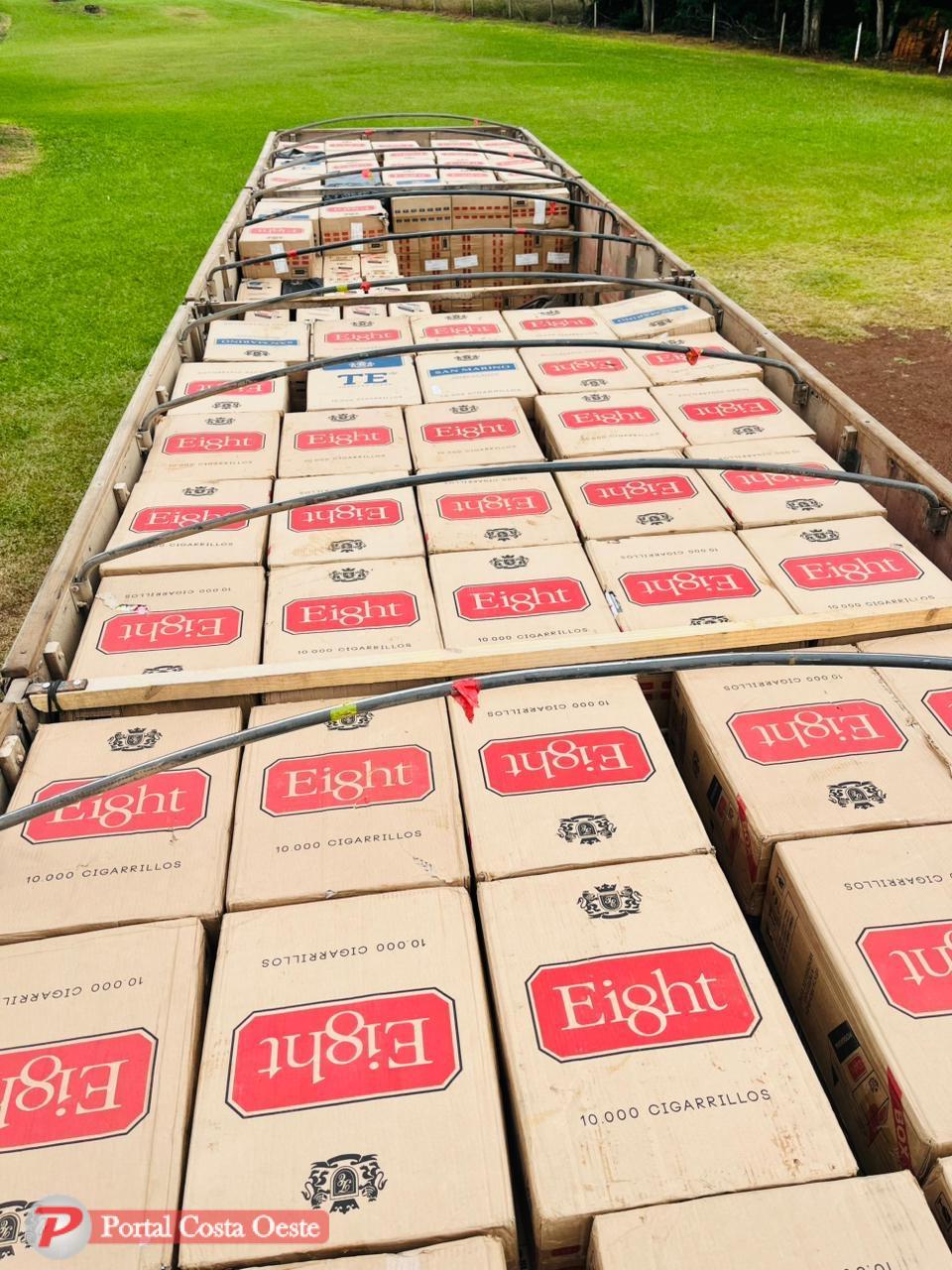 Comboio de contrabando é interceptado e dois são presos em Santa Terezinha de Itaipu