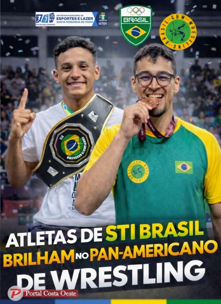 Atletas de Santa Terezinha brilham no Pan-Americano Sub-17 de Wrestling