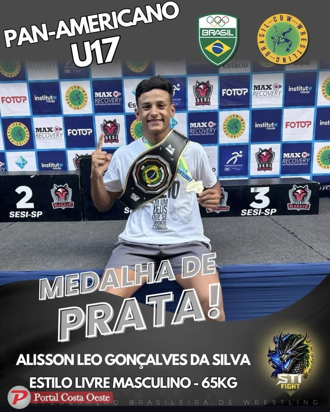 Atletas de Santa Terezinha brilham no Pan-Americano Sub-17 de Wrestling