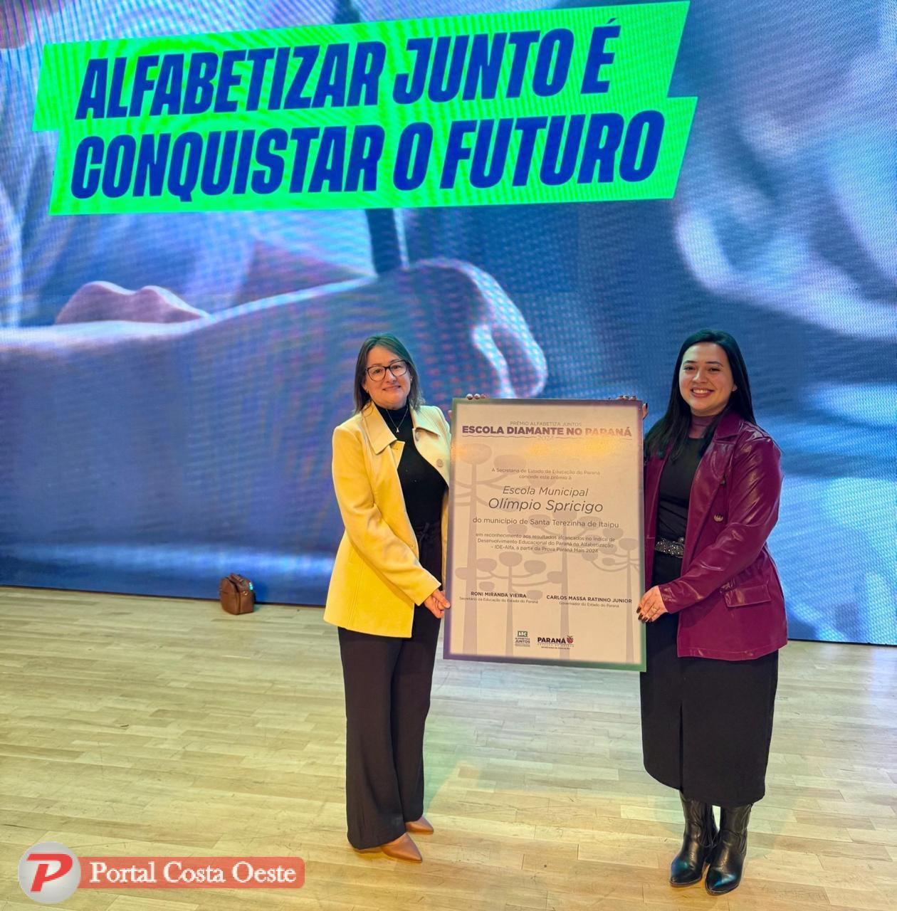 Orgulho para Santa Terezinha: Escola Olímpio Sprícigo recebe título de Escola Diamante do Paraná