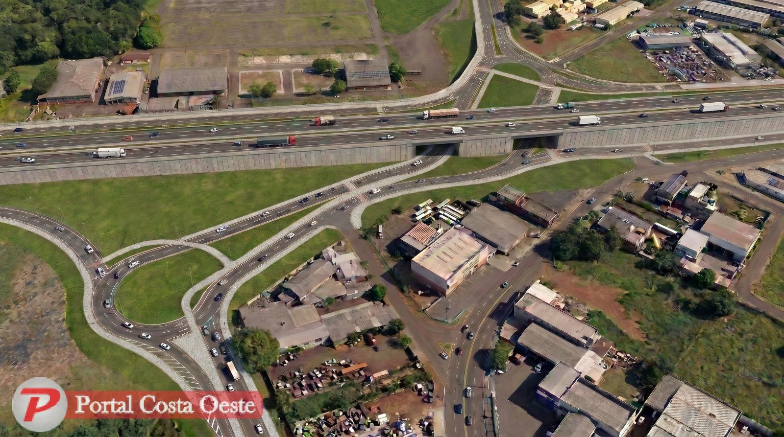 Pré-projeto do Trevo do Charrua prevê reconexão entre Norte e Centro de Foz