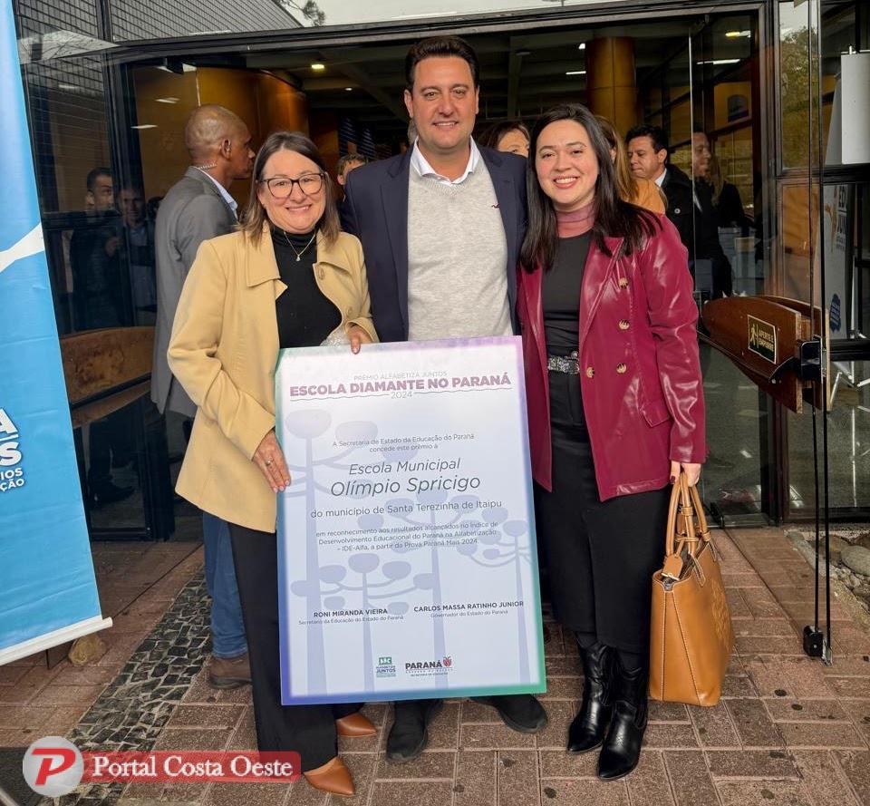 Orgulho para Santa Terezinha: Escola Olímpio Sprícigo recebe título de Escola Diamante do Paraná